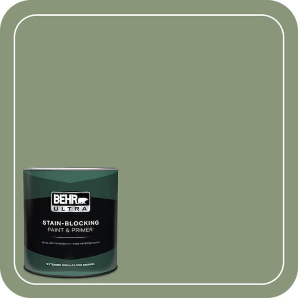BEHR ULTRA 1 qt. #S390-5 Laurel Tree Semi-Gloss Enamel Exterior Paint & Primer