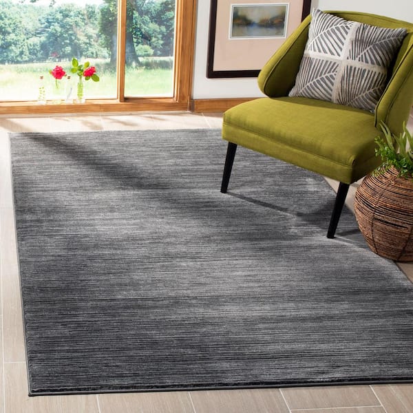 Vision Gray 3 ft. x 3 ft. Solid Marle Square Area Rug