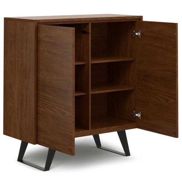 Simpli Home Lowry Solid Wood and Metal 39 in. Wide Modern