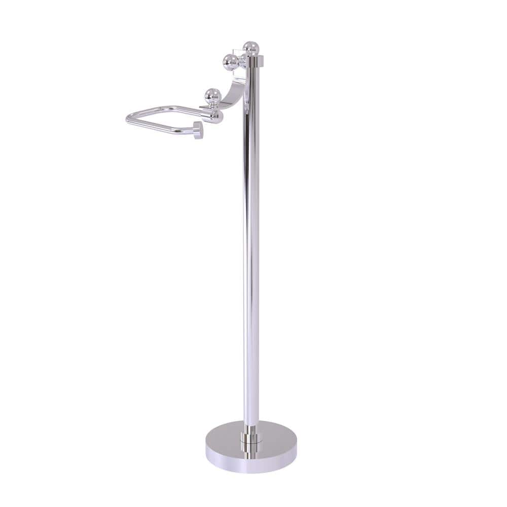 Allied Brass Free Standing European Style Toilet Toilet Paper Holder in Polished Chrome TS27PC
