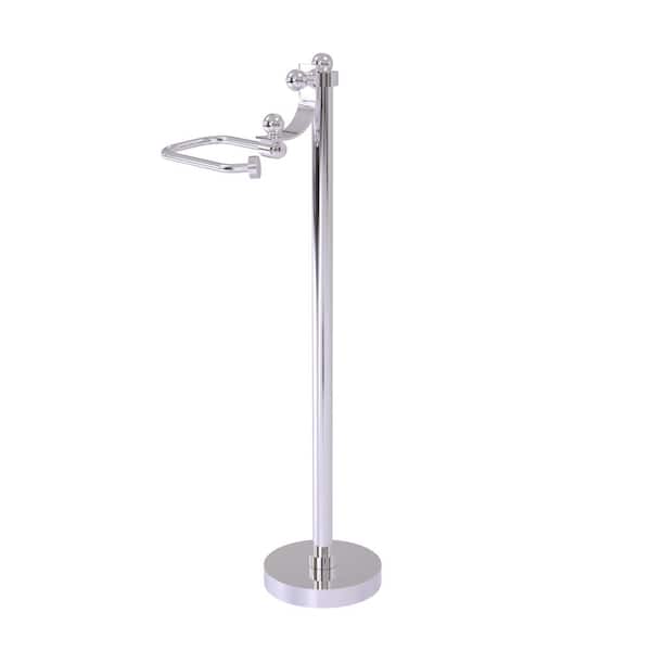 Allied Brass Free Standing European Style Toilet Toilet Paper Holder in Polished Chrome