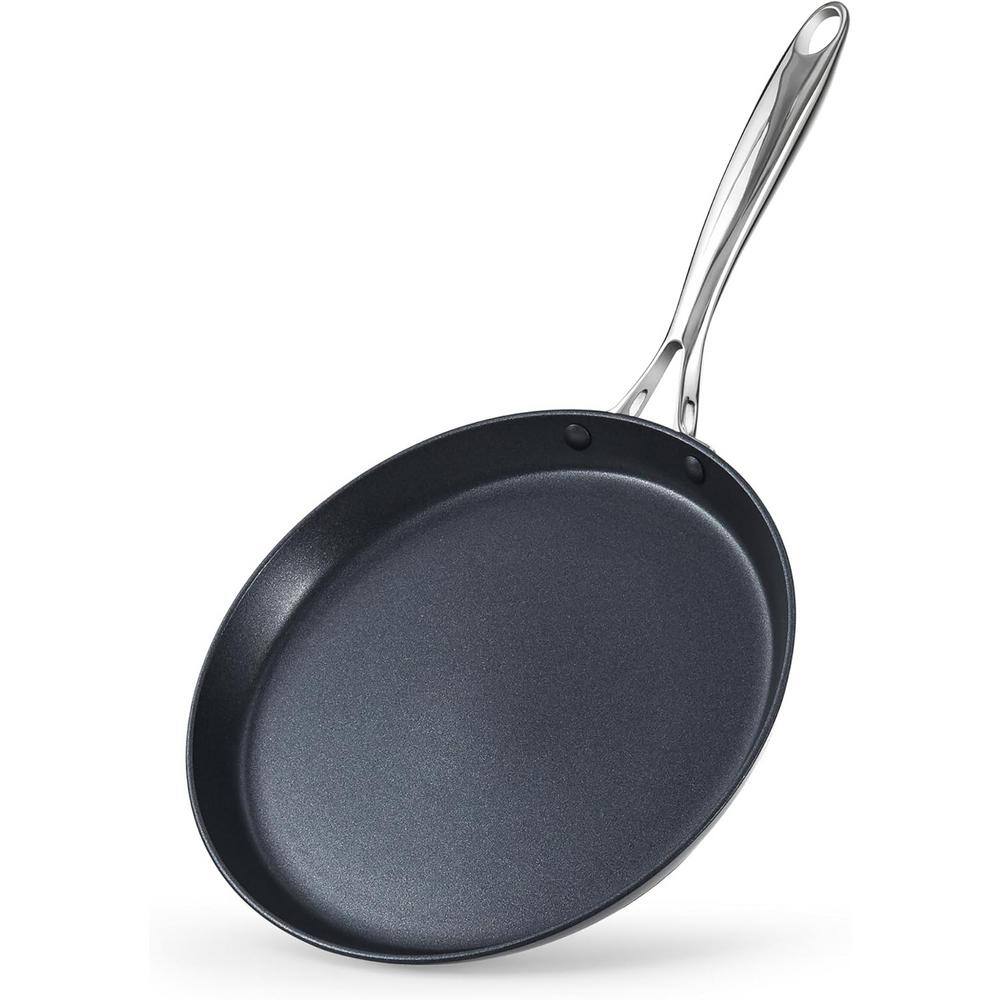 10.5-Inch Black Hard Anodized Nonstick Crepe Pan