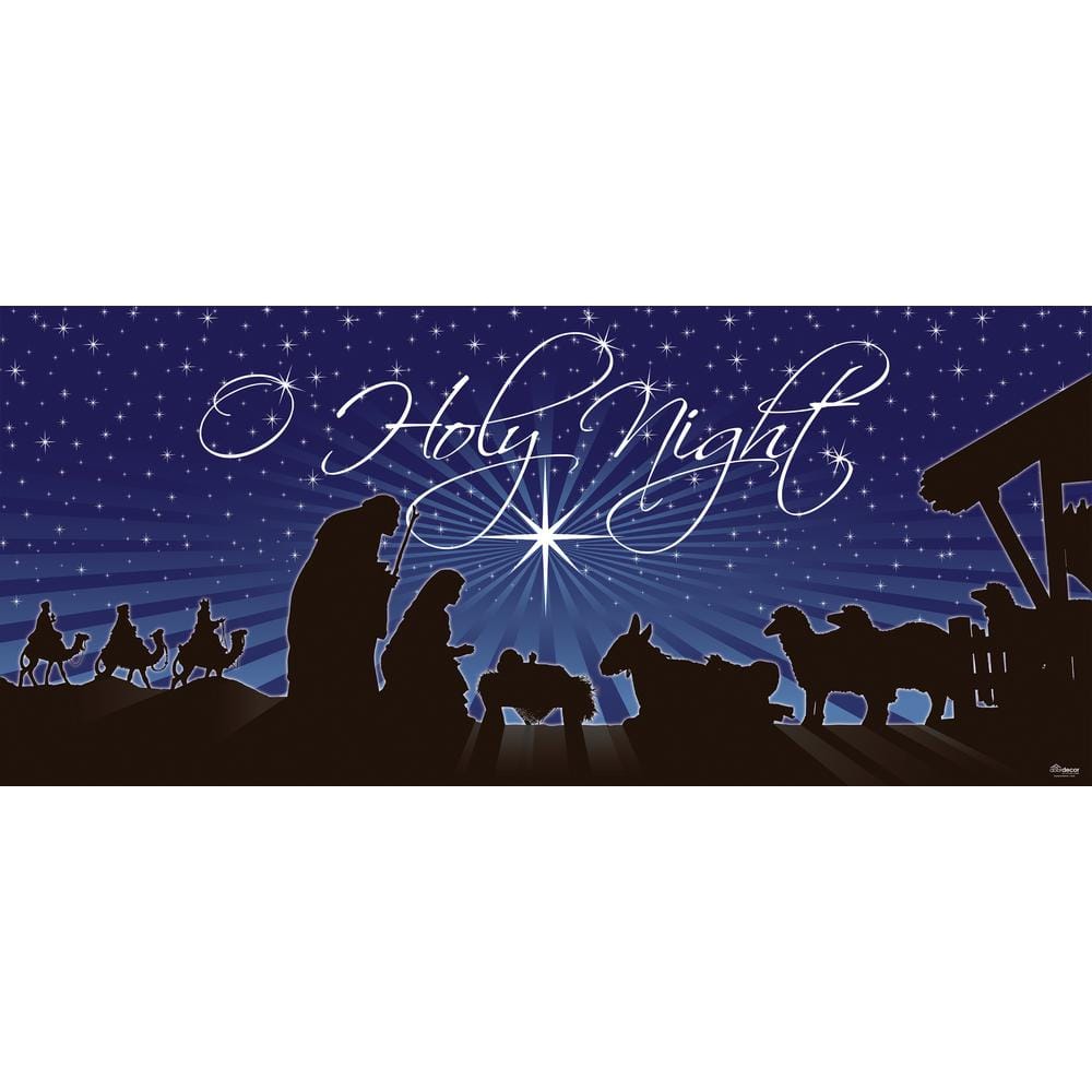 My Door Decor 7 ft. x 16 ft. Nativity O'Holy Night Christmas Garage ...