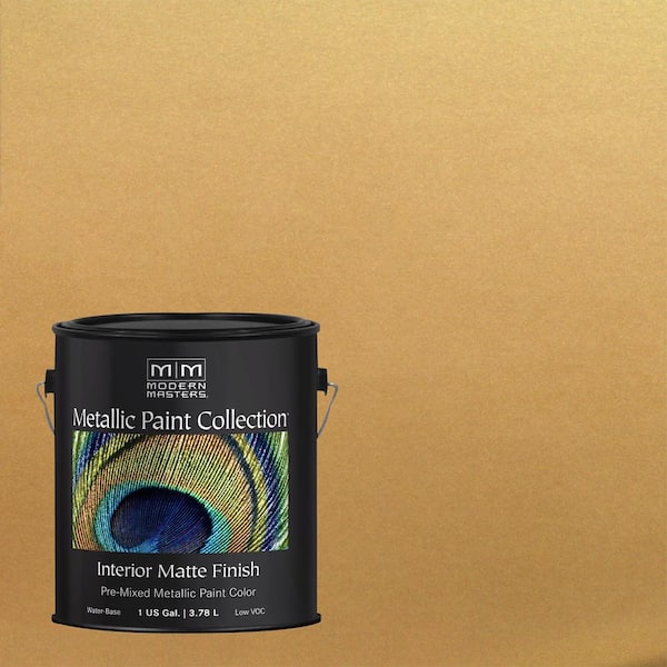 Modern Masters 1 gal. Pale Gold Water-Based Matte Metallic Interior Paint