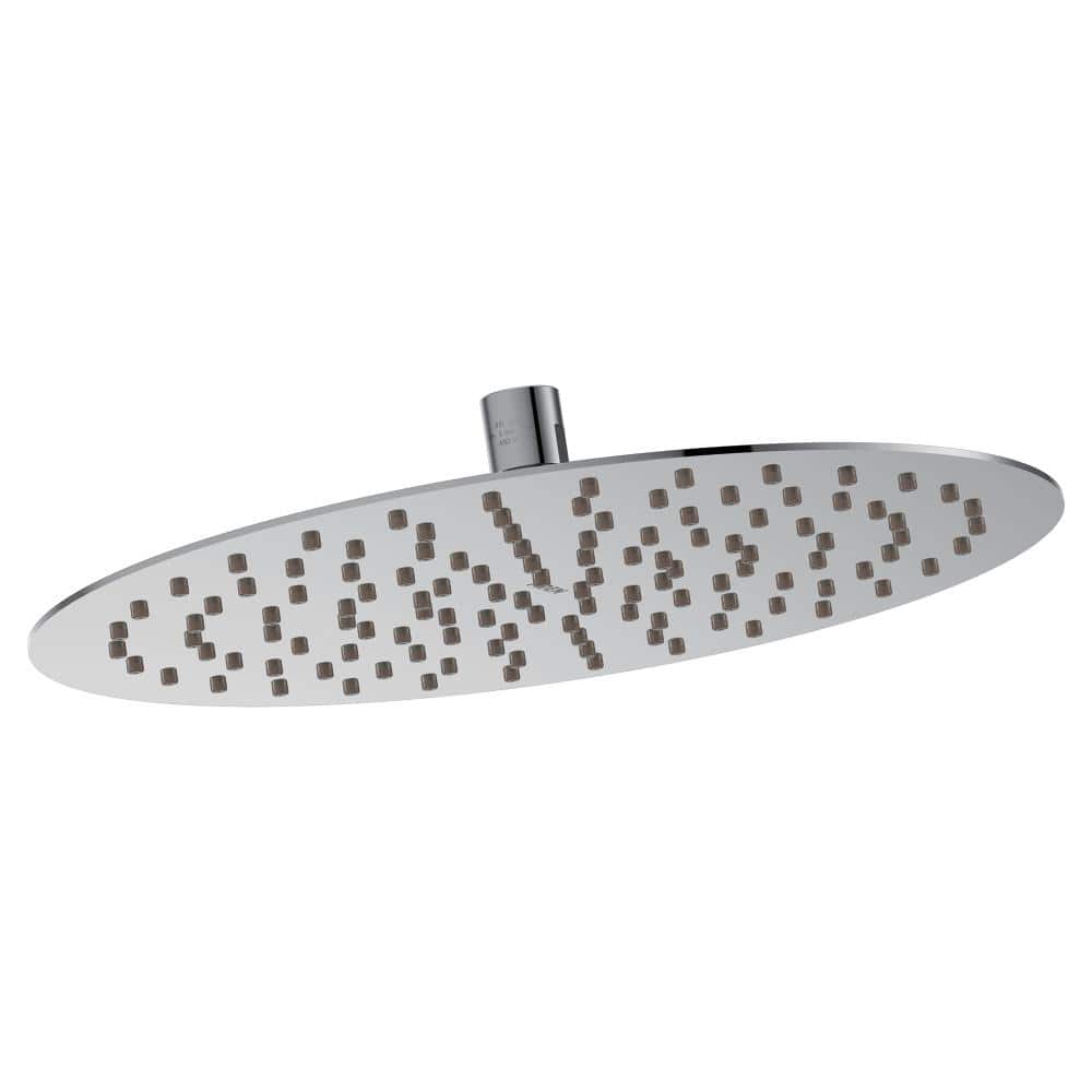 Chrome 12-Inch Modern Rain Shower Head with Self-Cleaning Nozzles