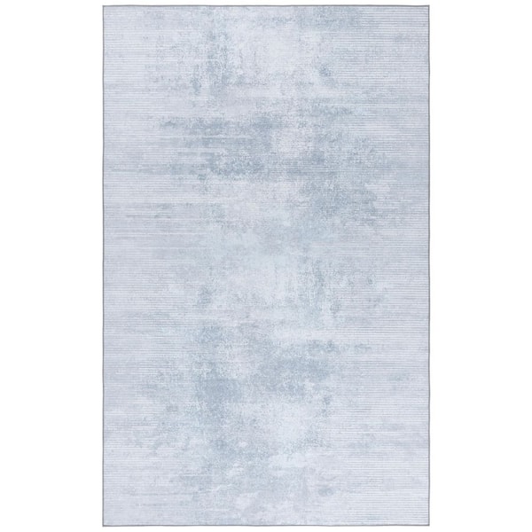 Malibu Gray 9 ft. x 12 ft. Machine Washable Gradient Distressed Area Rug