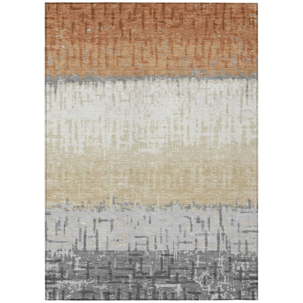 Chantille Machine Washable Indoor/Outdoor Abstract ACN2752 Copper 5 ft. x 7 ft. 6 in. Area Rug price history on PriceWatchPro