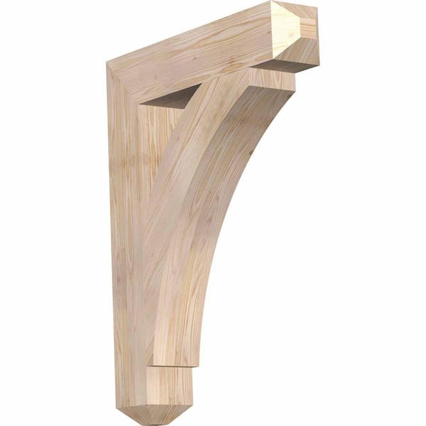 Ekena Millwork 5.5 in. x 38 in. x 30 in. Douglas Fir Thorton Craftsman Smooth Bracket