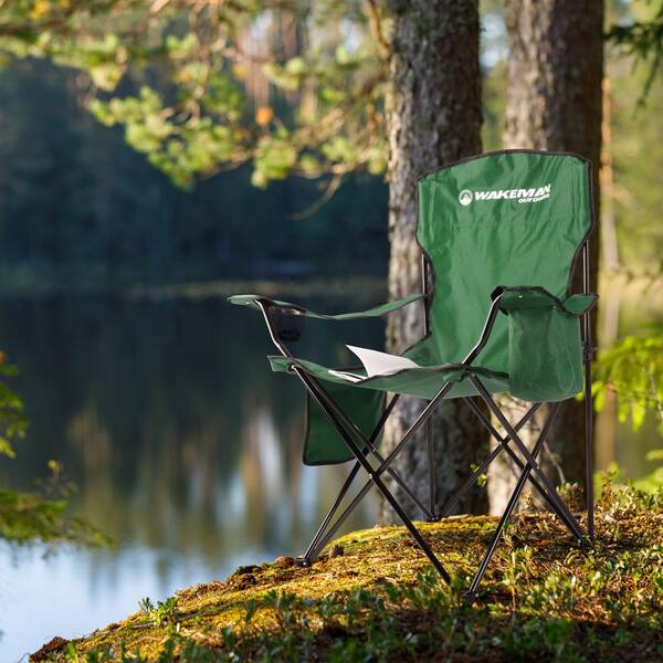 Wakeman Outdoors Oversized Camp Chair with Cooler, Green 75