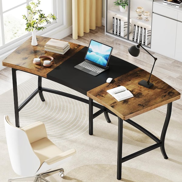 Computer Desk, 63 X-Large Craft Desk with Wide Workstation Tabletop for  Writing, Modern Office Desk Study Desk Industrial Table, Made of The Finish  Wood Board and Sturdy Steel Legs : : Computers