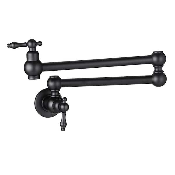 PROOX Wall-Mounted Pot Filler in Matte Black