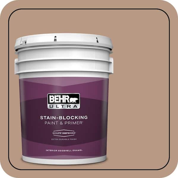 BEHR ULTRA 5 gal. #250F-4 Stone Brown Extra Durable Eggshell Enamel Interior Paint & Primer