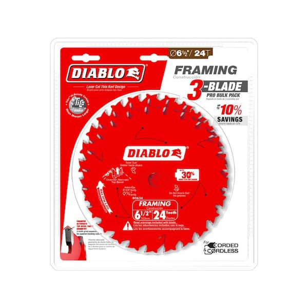 6-1/2 in. 24-Tooth Framing Circular Saw Blade Value Pack (2-Pack) 6-1/2 in. 24-Tooth Framing Circular Saw Blade Value Pack (2-Pack)