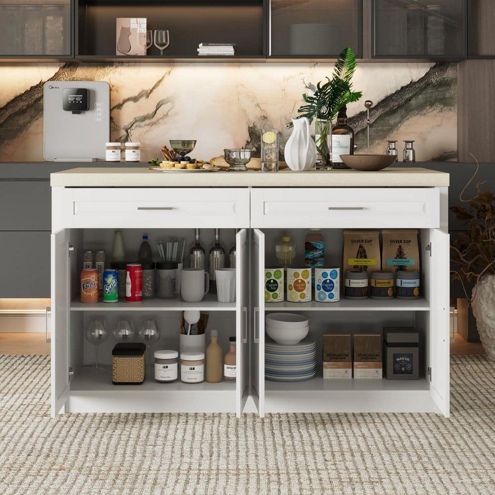 Homsee 35.4 in. Height 61 in. Width Large Capacity Engineered Wood
