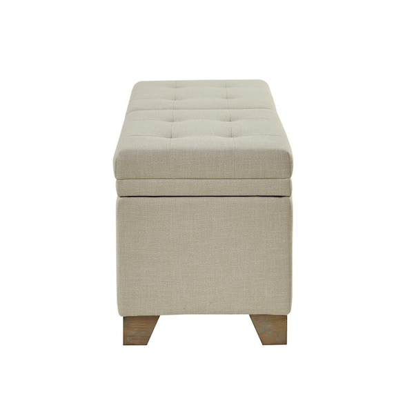 Madison Park Jaxon Natural Dining Bench 52.5 in. W Soft Close