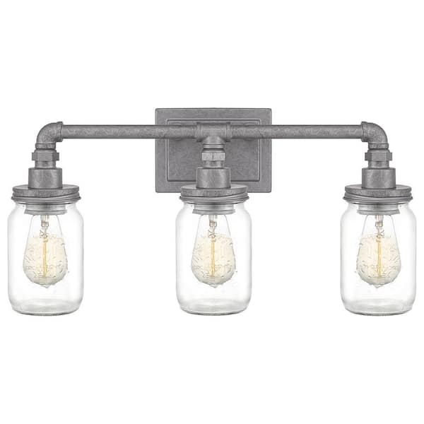 Quoizel Squire 3-Light Galvanized Vanity Light