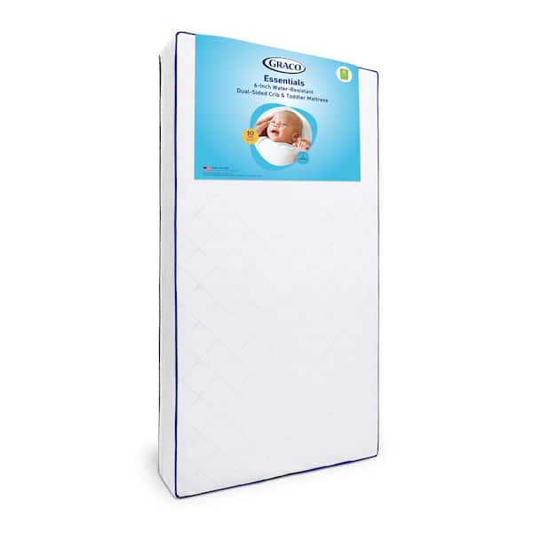 Essentials 6-Inch Water-Resistant Dual-Sided Baby Crib and Toddler Bed Mattress