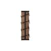 4-Bottle Black and Natural Wood Vertical Wall Mounted Wine Rack