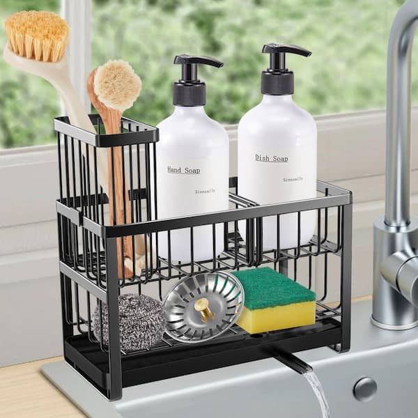 Esepony 2-Tier Stainless Steel Sink Caddy Organizer withr High