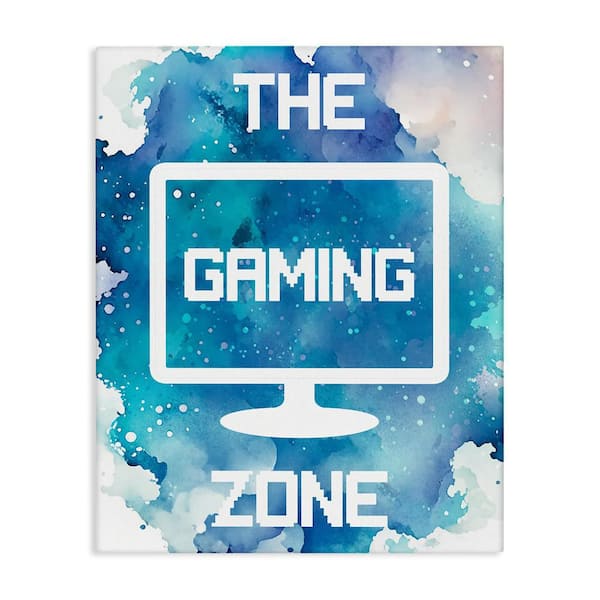 Gaming Zone Moniter by Marcus Prime Unframed Typography Graphic Art Print 40 in. x 30 in.