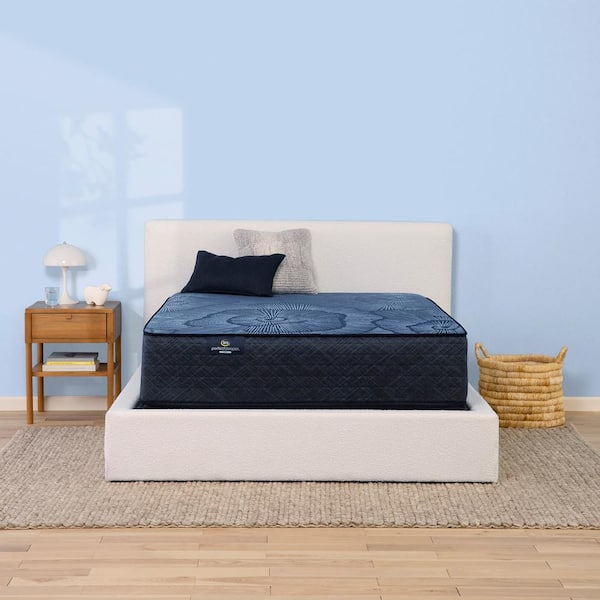 Serta Perfect Sleeper Radiant Rest Twin Plush 14.0 in. Mattress Set with 9 in. Foundation