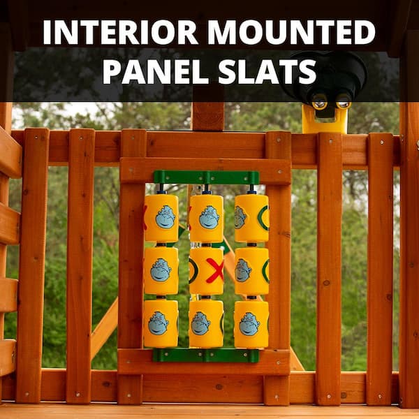 Gorilla Playsets - Professionally Assembled Outing III Kids Wooden Outdoor Playground Set with Monkey Bars, Slide, Sandbox, and Swing set