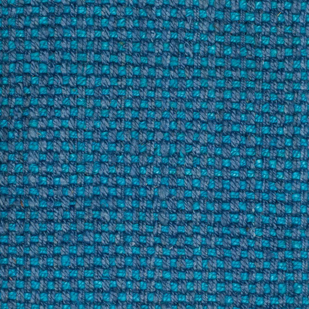 Hand-Knotted Blue Jute Rectangular Rug, 6' x 9'