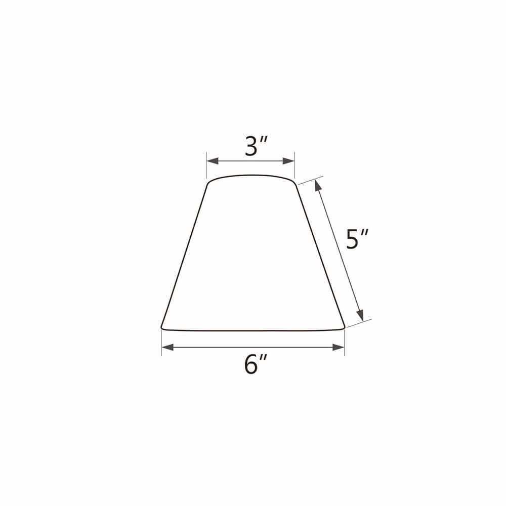 Off-White Linen Empire Lamp Shades for Chandeliers, Set of 6