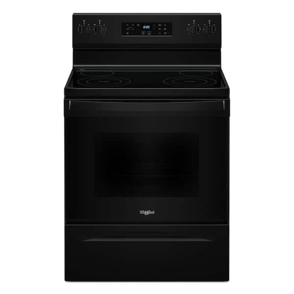 Whirlpool 30 in. 4 Burner Element Freestanding Electric Range in Black with No Preheat Mode