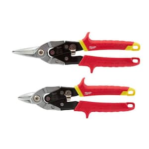 10 in. Straight-Cut Aviation Snips with 9 in. Straight-Cut Bulldog Snips