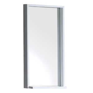 Allier 16.00 in. W x 32.00 in. H Framed Rectangular Bathroom Vanity Mirror in White