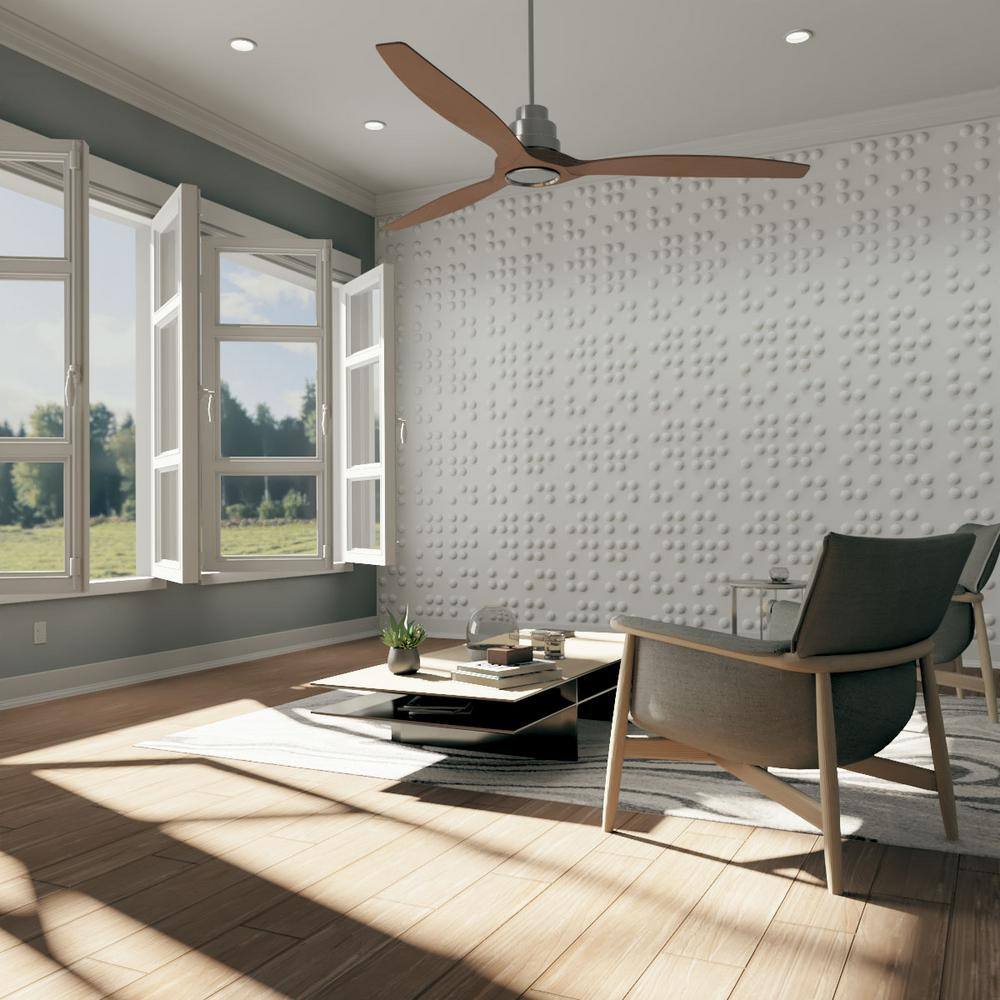 Emery White PVC 3D Textured Wall Panel 19.63" x 19.63"