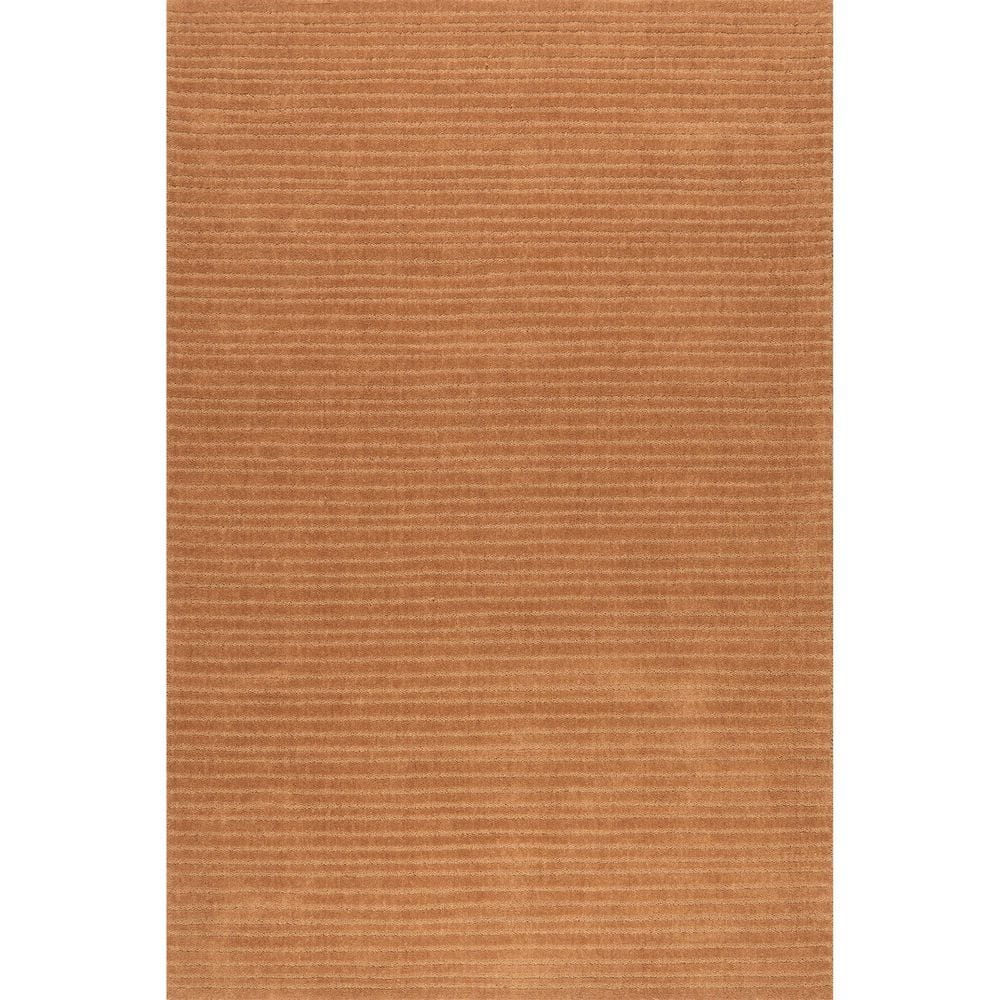 Southwest Rust Handmade Wool Striped 4' x 6' Area Rug