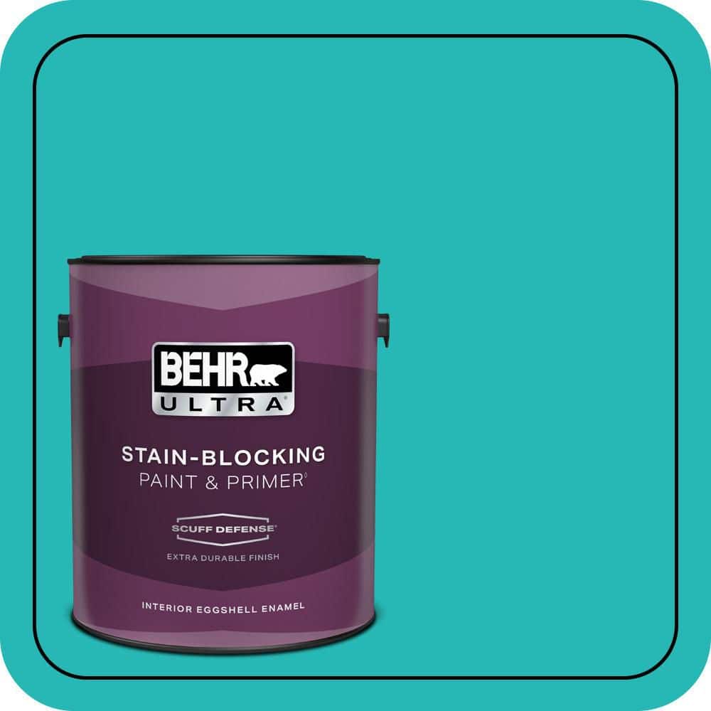 1 gal. #MQ4-21 Caicos Turquoise Extra Durable Eggshell Enamel Interior Paint & Primer price history on PriceWatchPro