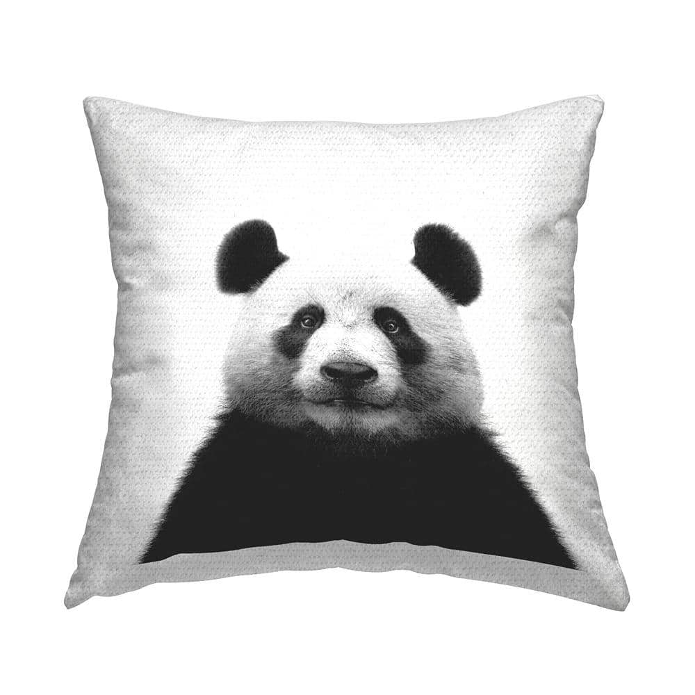Panda Bear Simple Portrait White Square Outdoor Throw Pillow price history on PriceWatchPro