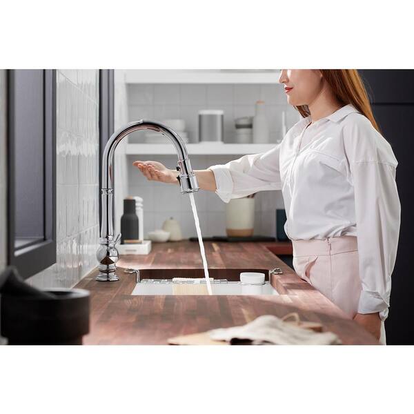 KOHLER Artifacts Single-Handle Kitchen Sink Faucet with Konnect