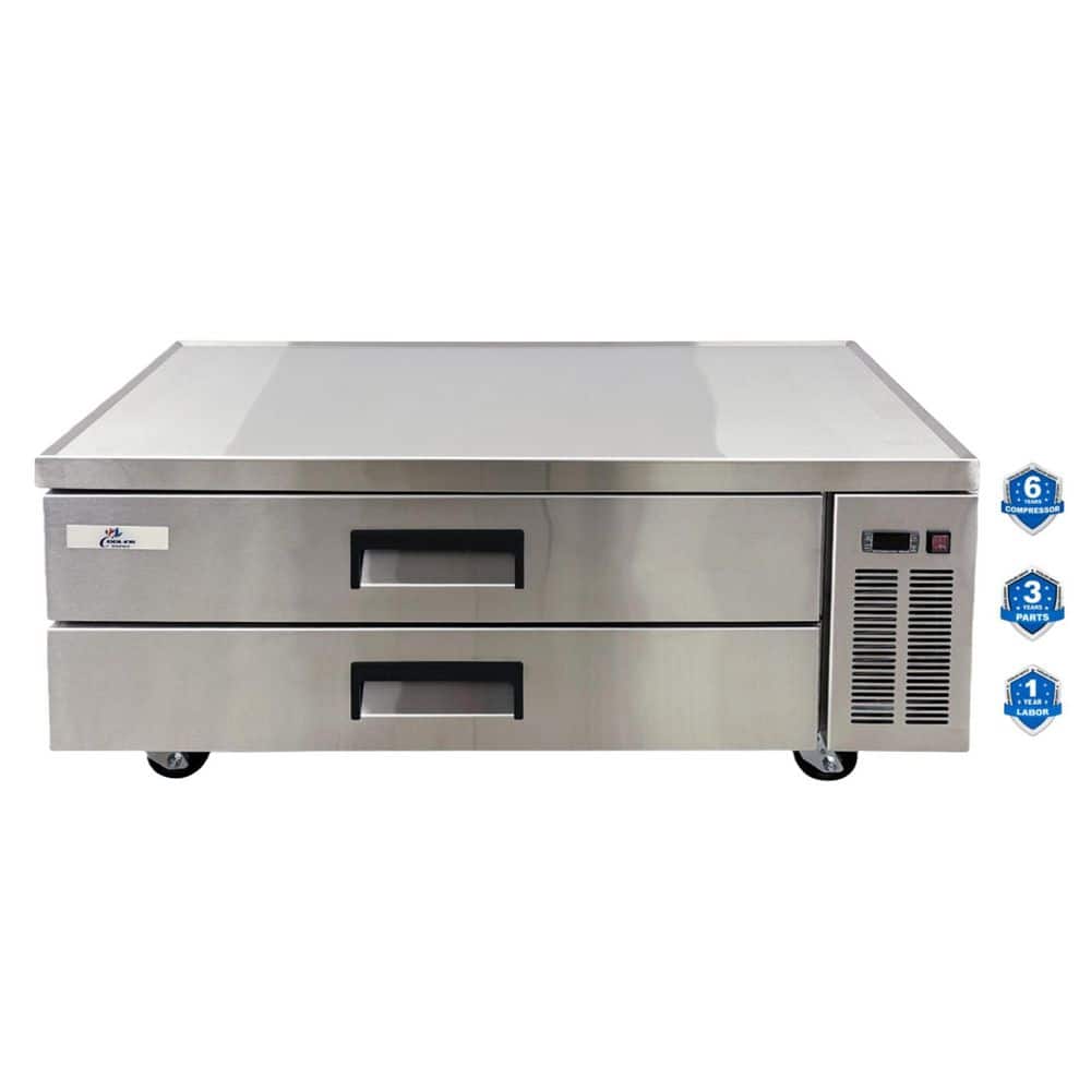 60 in. W 12.7 cu. ft. Commercial Chef Base Refrigerator Cooler in Stainless Steel