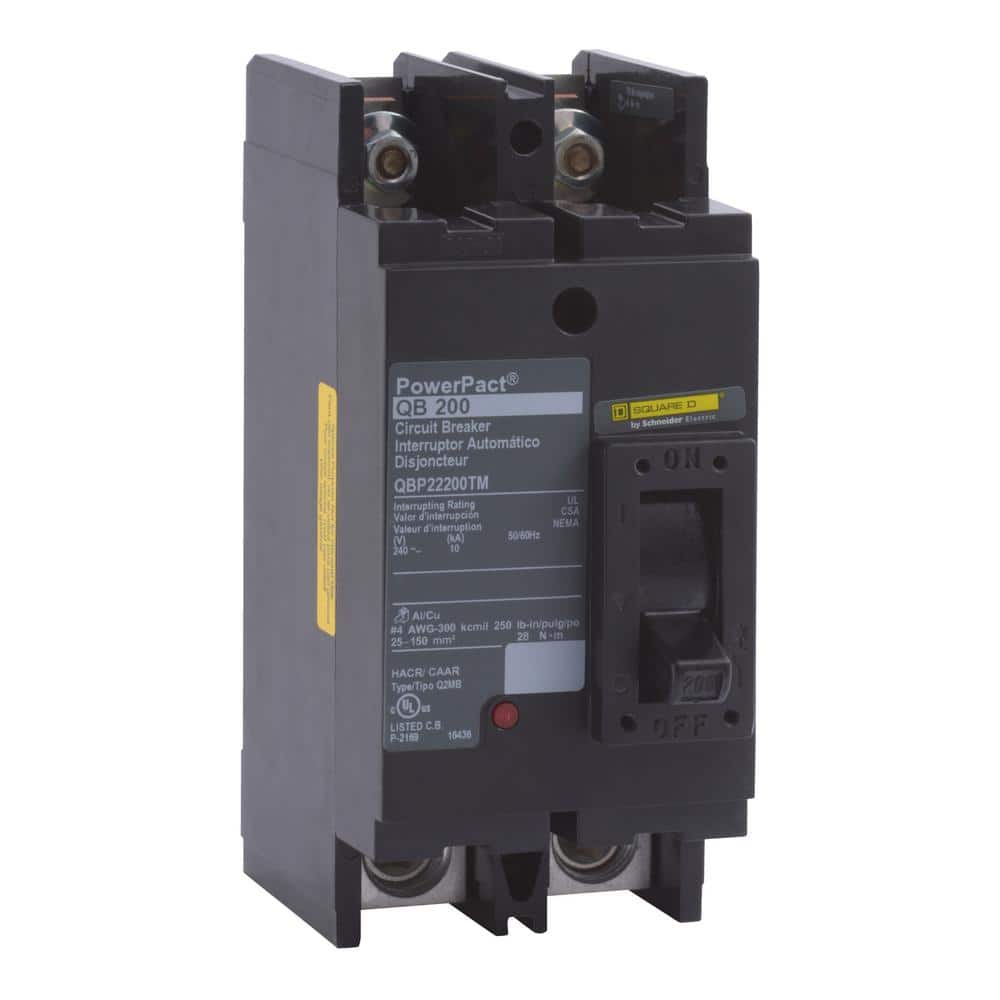 PowerPact 200 Amp 10kA 2-Pole Q-Frame Molded Case Circuit Breaker price history on PriceWatchPro