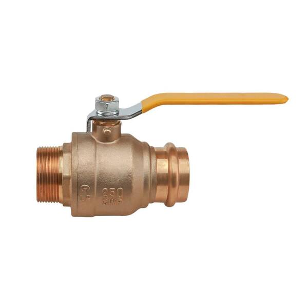 The Plumber's Choice 1/2 in. Press x MIP Brass Adapter Ball Valve