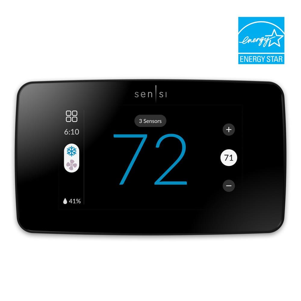 Sensi Touch Black Programmable Wi-Fi Smart Thermostat