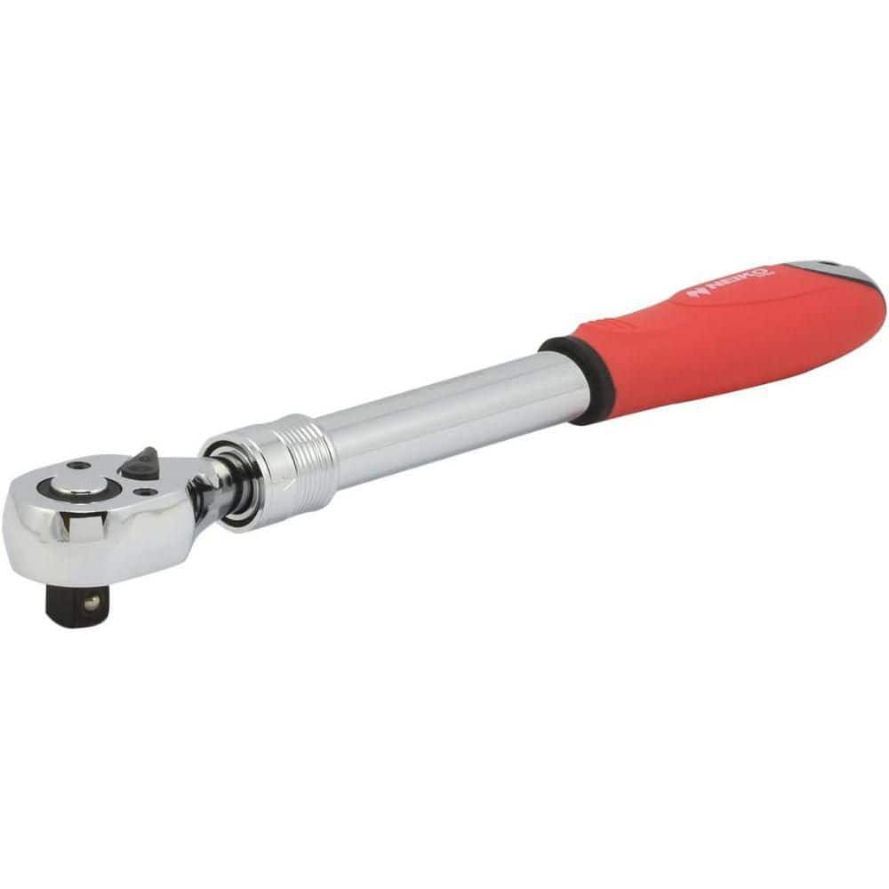 NEIKO 1/2 in. Drive Extendable Ratchet Handle, 72-Tooth Reversible ...