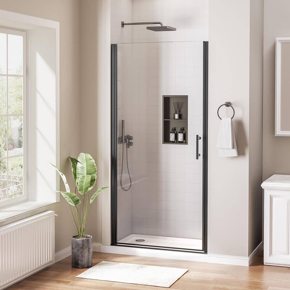 34-35 in. W x 72 in. H Pivot Swing Frameless Shower Door with Nano-Coated Clean Tempered Glass in Brushed Gold price history on PriceWatchPro