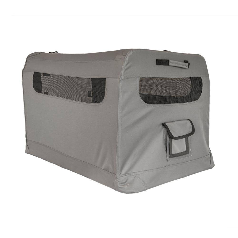 Large Gray Soft Sided Portable Dog Crate