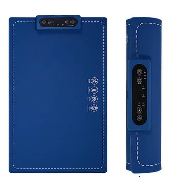 Rollable Silicone Rapid Heating Mat Electric Warming Tray Buffet Server Food Warmers with 3 Crocks in Blue