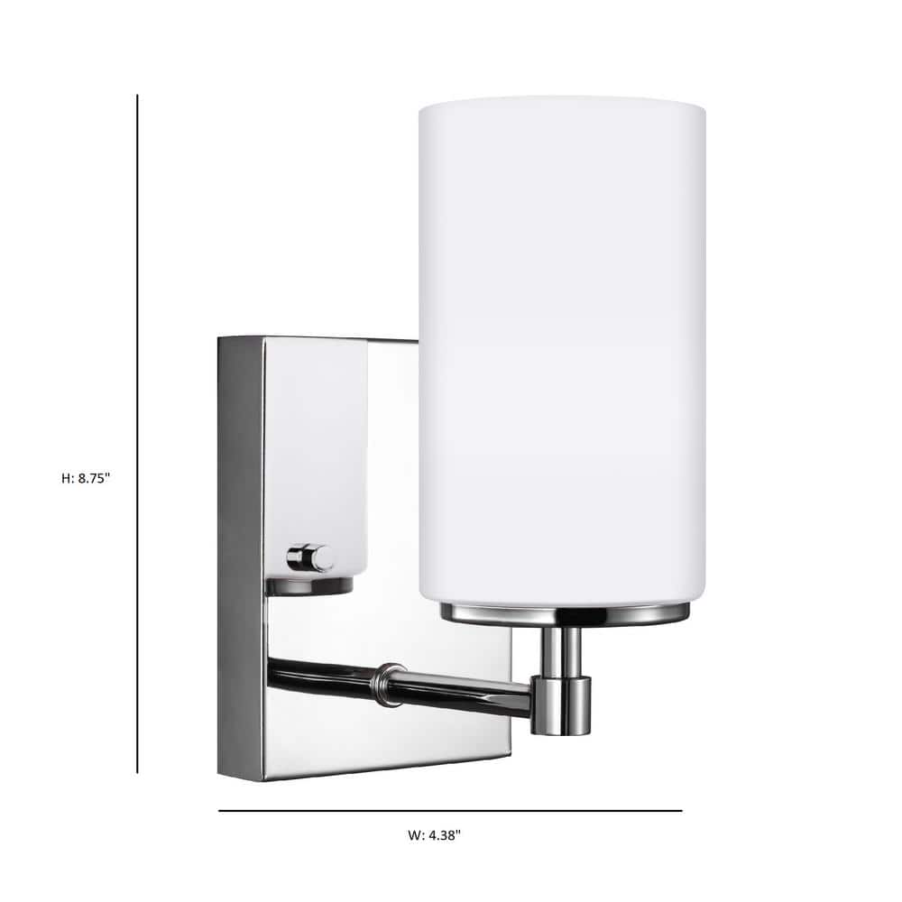 Elegant Chrome Cylinder Outdoor Wall Sconce, Dimmable Energy Star