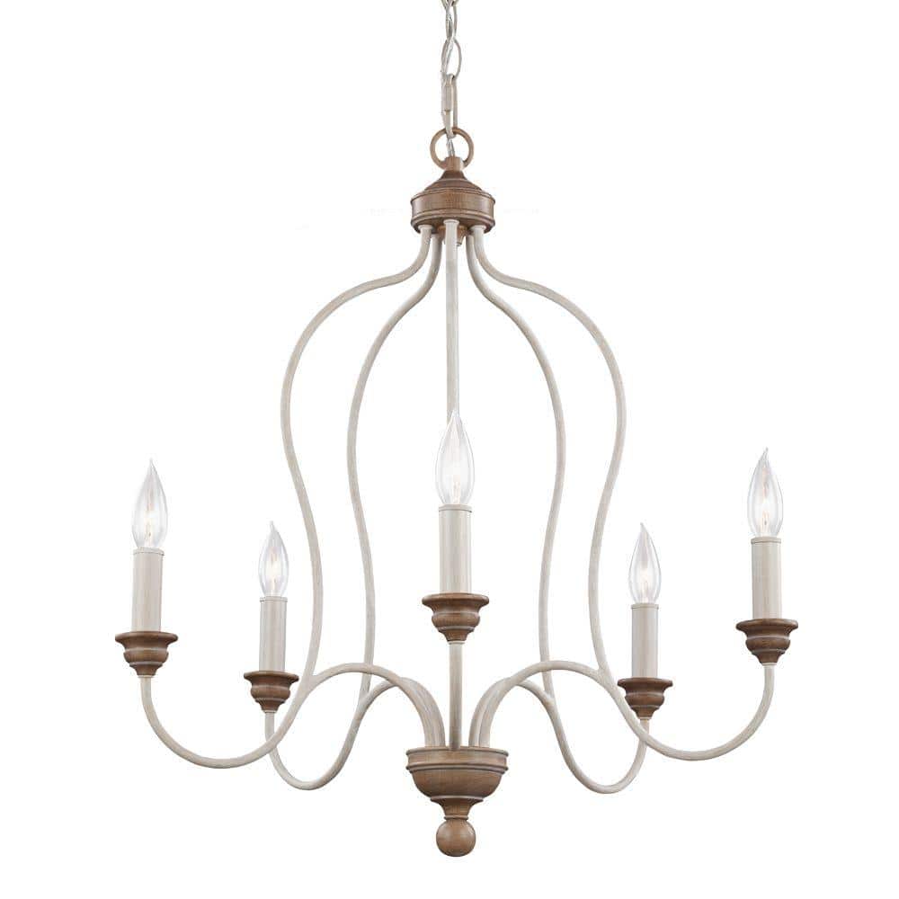Colonial Farmhouse 9-Light Chandelier in Dark Weathered Zinc and Oak