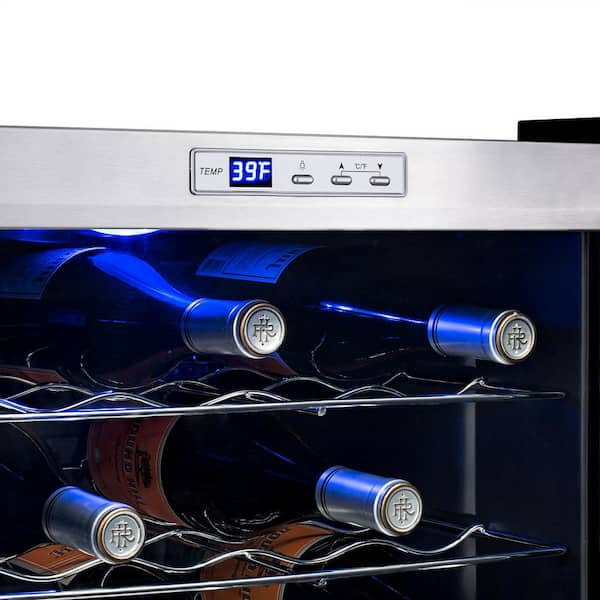 NewAir Single Zone 33-Bottle Freestanding Wine Cooler Fridge with