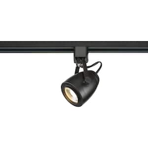 Black Integrated LED Fixed Track Round Back Head