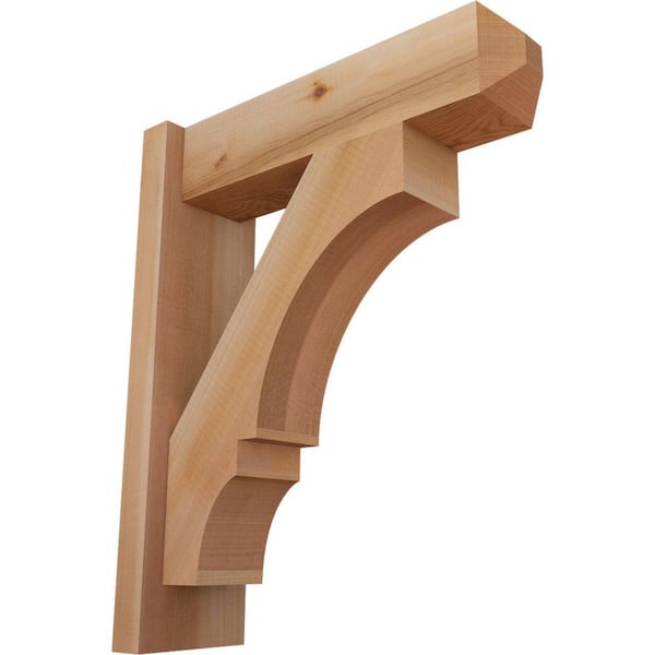 Ekena Millwork 6 in. x 22 in. x 18 in. Western Red Cedar Balboa Craftsman Smooth Outlooker