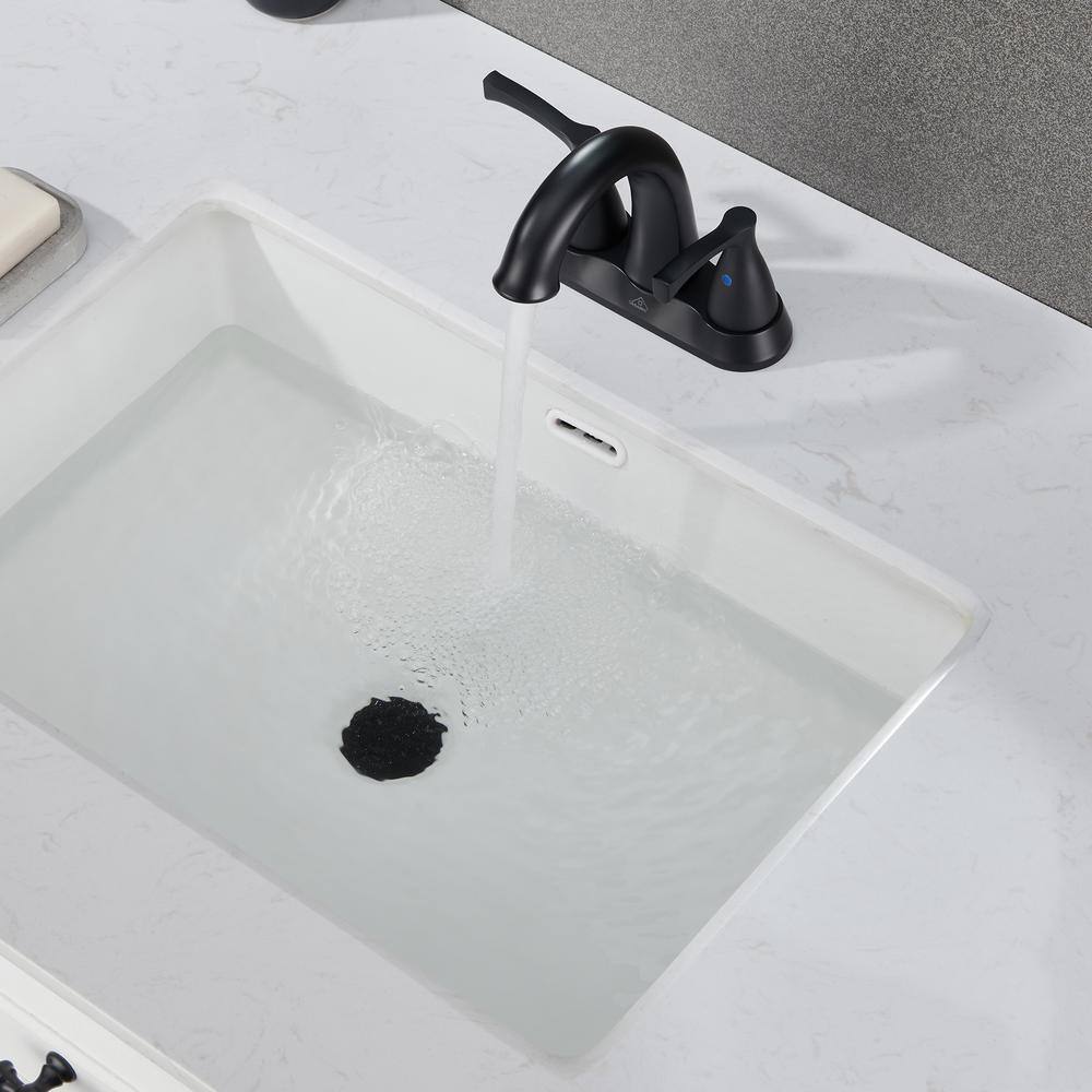 4-inch Centerset Bathroom Sink Faucet with Drain 1.2 GPM